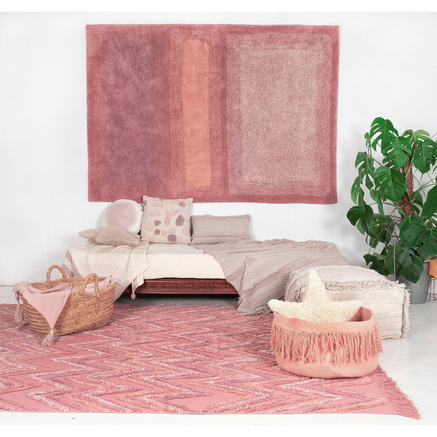 Lorena Canals Fringes Sahara nude Basket